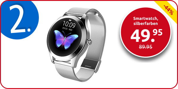 Smartwatch, silberfarben