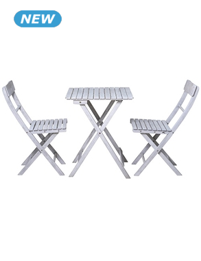 Gartenset «White», klappbar, weiss