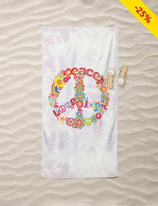 Strandtuch «Peace», 90 x 170 cm