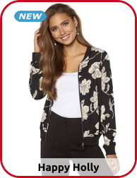 Jacke im Bomberstil, schwarz bedruckt