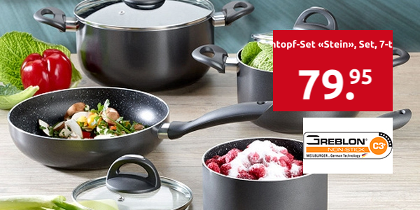 Kochtopf-Set «Stein», Set, 7-teilig
