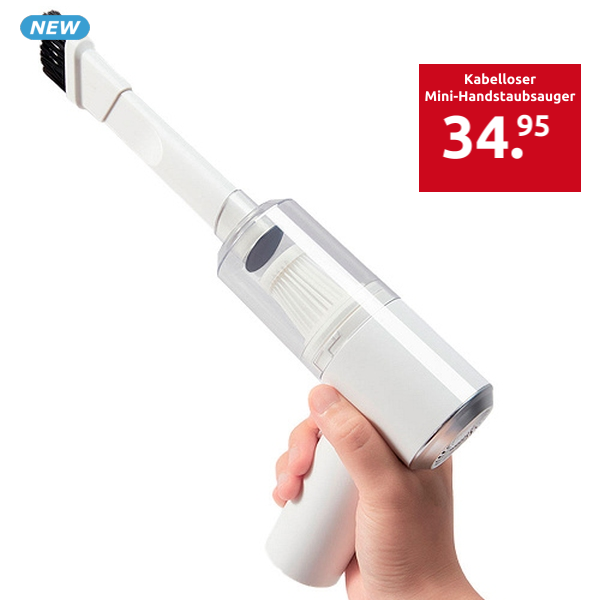 Kabelloser Mini-Handstaubsauger, 2-in-1