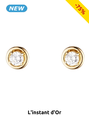 Or éclat Ohrstecker «Precious», Zirkonia/Gelbgold 375