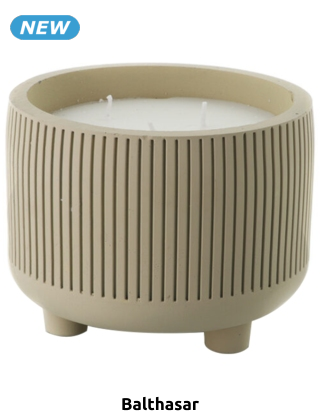 Balthasar Topfkerze, Ø5 cm, taupe