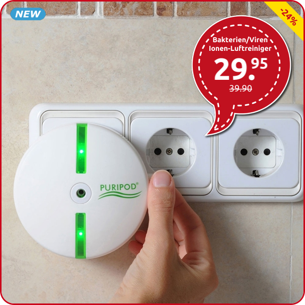 Puripod®  Ionen-Luftreiniger gegen Bakterien und Viren
