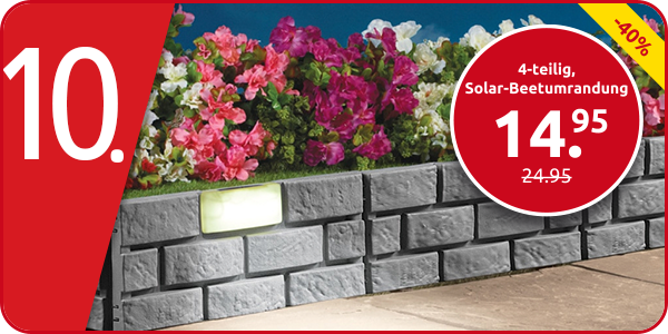 Solar-Beetumrandung, 4-teilig