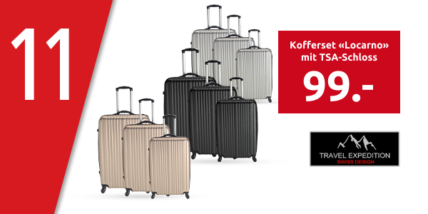 TRAVEL EXPEDITION Kofferset «Locarno» mit TSA-Schloss