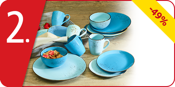 Kombiservice «Blue», 16-teilig