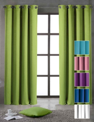 Vorhang 1 Stück, lichtundurchlässig, grün