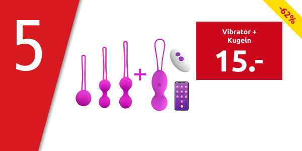 Vibrator + Kugeln «Love Balls», 4 Stück