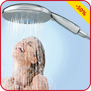 Regen-Duschkopf «Wellness» mit 5 verschiedenen Programmen