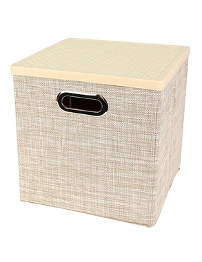 Aufbewahrungsbox «Premium», 27x28x27 cm, mit Deckel, goldfarben