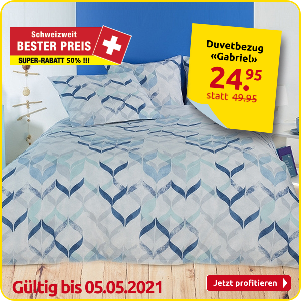 Duvetbezug «Gabriel» 160 x 210 cm + Pfulmenbezug 65 x 100 cm