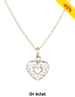OR ÉCLAT Anhänger «Coeur arabesque», Gelbgold