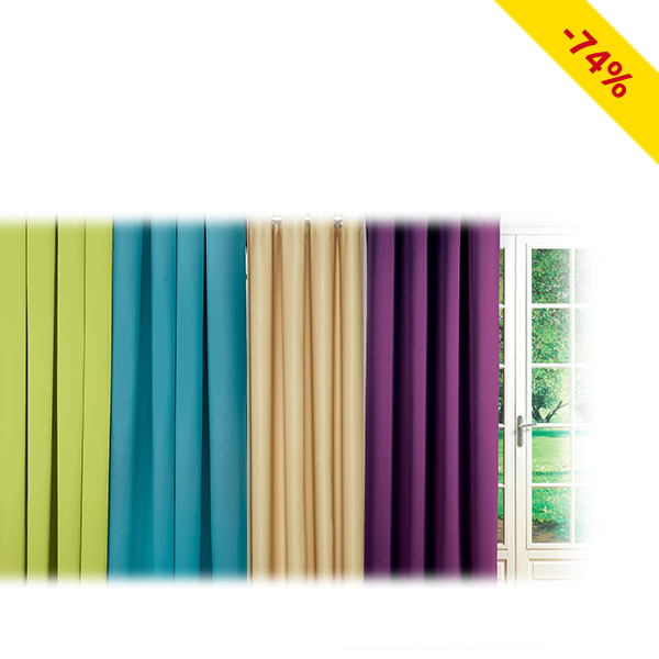 Vorhang 1 Stück, lichtundurchlässig, grün