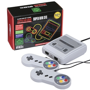 Spielkonsole Super Mini Classic, 621 Spiele, 2 Controller, HDMI-Kabel