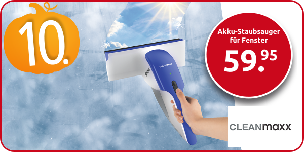 Akku-Staubsauger für Fenster, Cleanmaxx