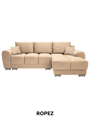 ROPEZ Schlaf-Ecksofa «Azzur», 256 x 175 cm, beige