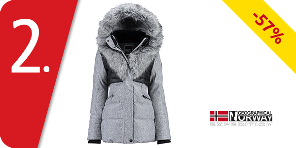 Geographical Norway Damenparka Bunky Lady, hellgrau