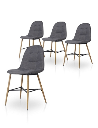 Stuhl-Set «Selena», 4 Stück, grau