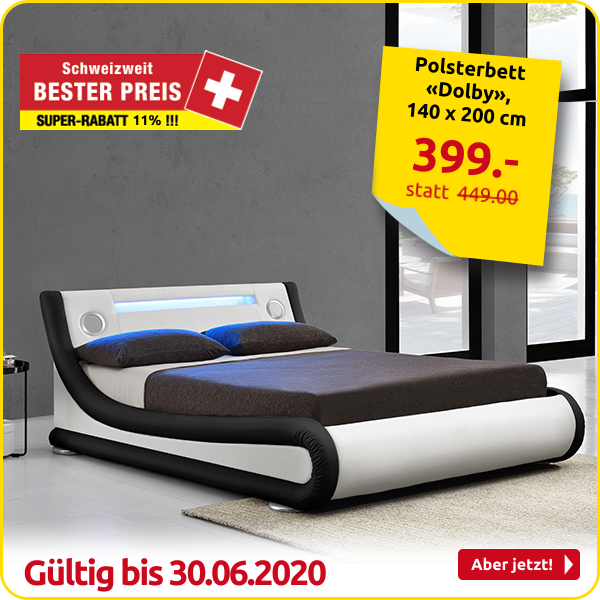 Polsterbett «Dolby», 140 x 200 cm