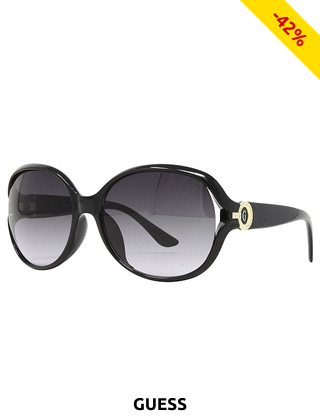 GUESS Grosse Sonnenbrille, schwarz