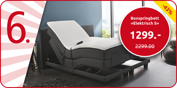 Boxspringbett «Elektrisch S», wendbare Matratze weich/fest, 180 x 200 cm