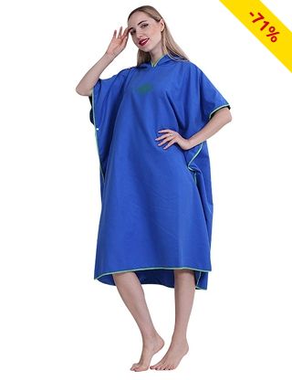 Badeponcho, 110 x 90 cm, blau