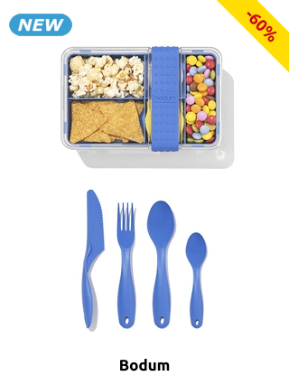 Bodum Lunchbox «Bistro», mit Besteck, blau