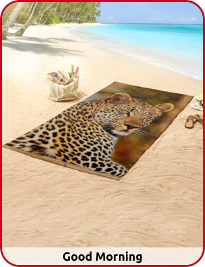 Strandtuch «Leopard», 100 x 180 cm
