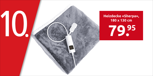 Heizdecke «Sherpa», 180 x 130 cm
