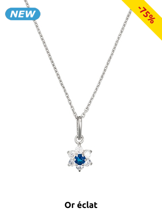 OR ÉCLAT Anhänger «Le Messager bleu», Zirkonia/Weissgold