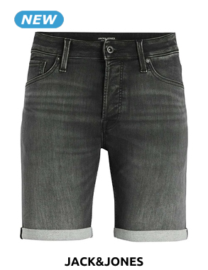 JACK&JONES Jeansshorts, schwarz