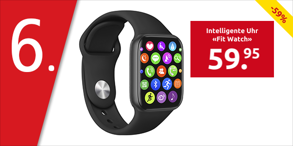 Intelligente Uhr «Fit Watch», Funktionen für Bewegungsmangel, Schlaf, Sport