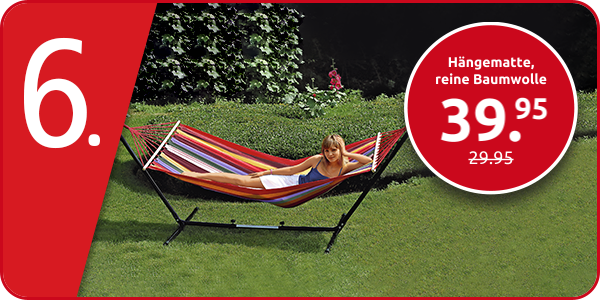 Hängematte, reine Baumwolle, L 190 x B 100 cm