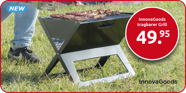 InnovaGoods tragbarer Grill, 45 x 45 cm, 3,1 kg