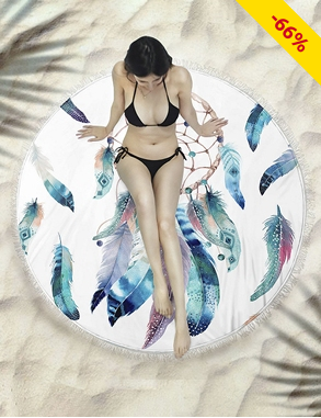 Strandtuch, rund, Ø 150 cm, «Traumfänger»