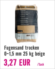 Fugensand trocken 0-1,5 mm 25 kg beige