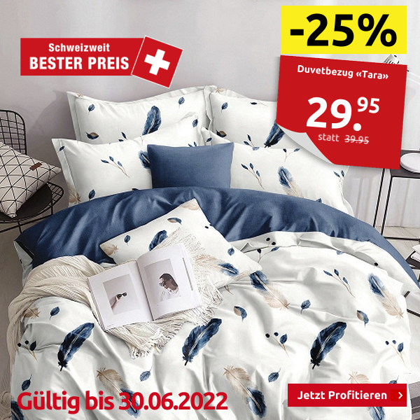 Duvetbezug «Tara» 160 x 210 cm + Pfulmenbezug 65 x 100 cm Duvetbezug «Tara» 160 x 210 cm + Pfulmenbezug 65 x 100 cm