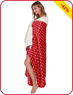 Fleecedecke «Stars», rot