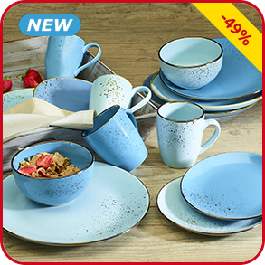 Kombiservice «Blue», 16-teilig