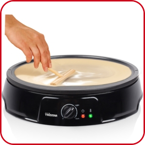Crêpes Maker Tristar, Ø 30 cm, mit 2 Aufsätzen