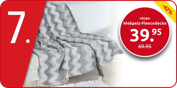 Webpelz-Fleecedecke «Ice», grau schattiert
