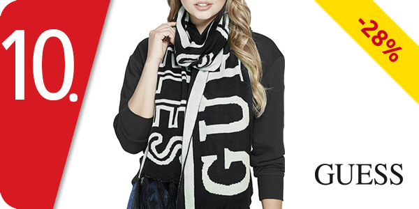 GUESS Schal, schwarz/weiss