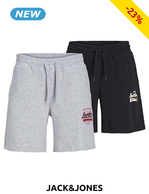 JACK&JONES Shorts, 2er-Pack, schwarz/grau