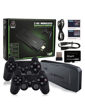 Kabellose Spielkonsole 2,4G, Retro-Spiele, mit 2 Controllern Kabellose Spielkonsole 2,4G, Retro-Spiele, mit 2 Controllern