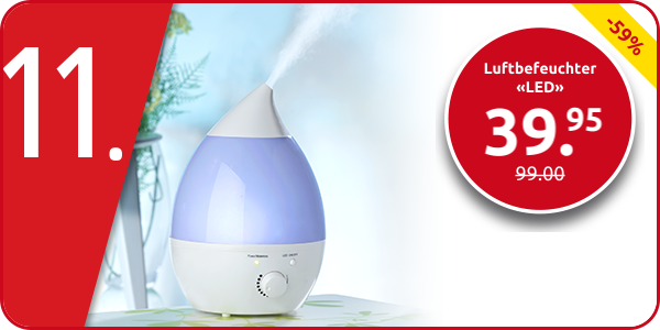Luftbefeuchter «LED», platzsparendes Tischmodell