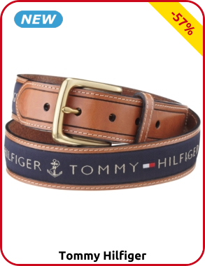 Tommy Hilfiger Gürtel, braun, gestickes Logo