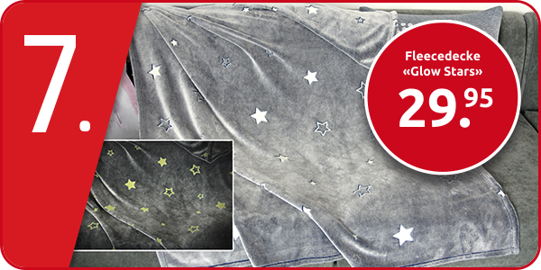 Fleecedecke «Glow Stars»