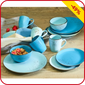 Kombiservice «Blue», 16-teilig